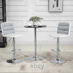 Modern Bar Stool Set Armless Cushion Seat Dining Room Kitchen Chair Grey White