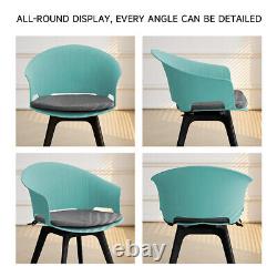 Modern Dining Chair Backrest Swivel Seat Living Room Office Chairs with Cushion