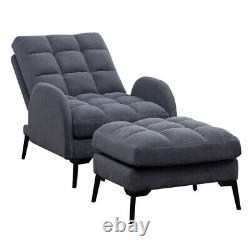 Modern Lounge Recliner Chair Sleeper Sofa Armchair Home Cinema Seat withFootstool