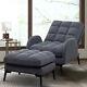 Modern Single Seater Sofa Lounge Relax Chair With Footstool Cushion Living Room