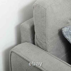 Modern Sofa Chair Tufted Cushion 2 Person Seat Storage Grey