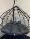 New Hanging Double Egg Chair Swing Chair Grey Frame Grey Cushion Pick Up Sk2