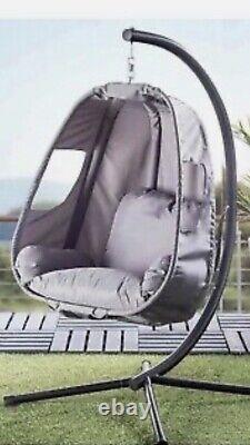 NEW Monaco Garden Outdoor/ Indoor Hanging Egg Swing Chair With Cover