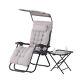 New Reclining Garden Patio Deck Chair Sun Lounger/table Beach Outdoor Withcushion