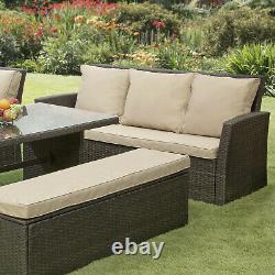 Nevada 10 Seat Rattan Wicker Luxury Corner Sofa Set Chair Garden Patio Furniture
