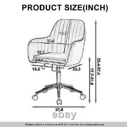 New Adjustable Cushioned Office Chair Computer Desk Quilted Dressing Swivel UK