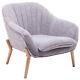 Nordic Armchair Shell Plush Fabric Leisure Lounge Occasional Accent Chair Lounge
