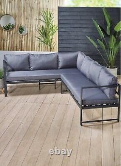 Outdoor Large Corner Sofa Seat Garden Dining Furniture Patio Chair Set
