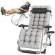 Outdoor Reclining Zero Gravity Chair Recliner With Cushions Support 230 Kg