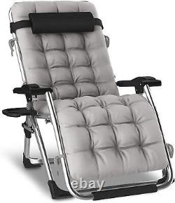 Outdoor Reclining Zero Gravity Chair Recliner With Cushions Support 230 kg