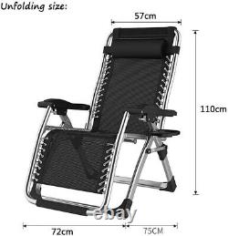 Outdoor Reclining Zero Gravity Chair Recliner With Cushions Support 230 kg