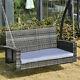 Outsunny 2 Seater Patio Rattan Swing Chair Hanging Chair With Padded Cushion