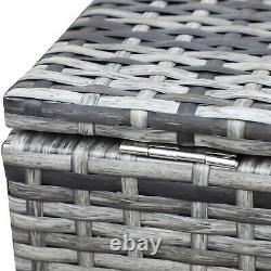 Outsunny 4Pcs Patio Rattan Sofa Garden Furniture Set with Table Cushions Grey