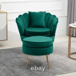 Oyster Velvet Accent Armchair Sofa Chair Footstool Available Lounge Living Room
