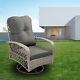 Patio Lounge Rattan Swivel Chair 360 ° Swivel W Soft Cushion Grey Rattan