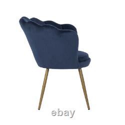 Petal Dining Chairs Cushioned Velvet Tub Chair Armchair Living Room Lounge Chair