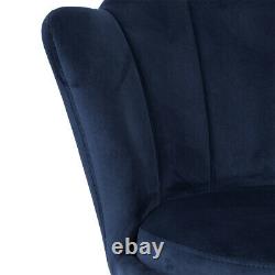 Petal Dining Chairs Cushioned Velvet Tub Chair Armchair Living Room Lounge Chair