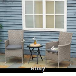 Rattan Chair Patio Sofa Chairs Set Cushioned Outdoor Rattan Furniture Armrests