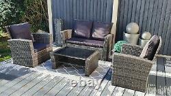Rattan Furniture, Patio, Garden, 4 Seater, Ratten, Very High Spec UK STOCK