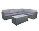Rattan Garden Furniture Berlin Lounger Set With Coffee Table Premium Quality New