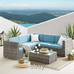 Rattan Garden Furniture Corner Set Sofa Coffee Table Patio Outdoor Wicker