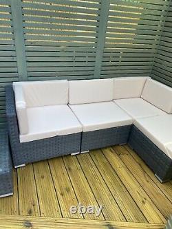 Rattan Garden Furniture Corner Sofa Lounge Chase Set In/Outdoor