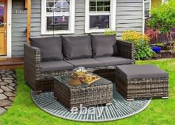 Rattan Garden Furniture Outdoor Corner Sofa Patio Garden Available In 3 Design