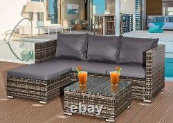 Rattan Garden Furniture Outdoor Corner Sofa Patio Garden Available In 3 Design