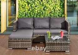 Rattan Garden Furniture Outdoor Corner Sofa Patio Garden Available In 3 Design