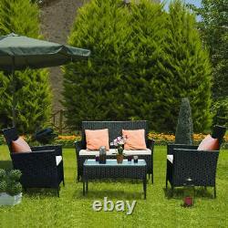 Rattan Garden Furniture Set 4 Piece Chairs Sofa Table Seater Patio Conservatory