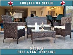 Rattan Garden Furniture Set 5 Piece 4 Seater Outdoor Chairs Sofa Table Balcony