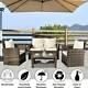 Rattan Garden Sofa Furniture Sets Patio Conservatory 4 Seaters Armchairs Table