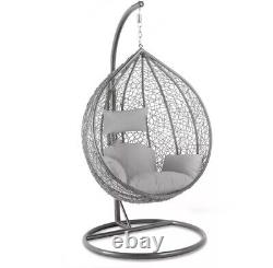 Rattan Hanging Egg Chair Garden Swing Chairs Outdoor With Cushion Indoor Patio