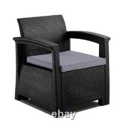 Rattan Style Armchair with Cushion Outdoor Garden, Patio and Decking Furniture