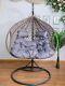 Rattan Swing Egg Chair Hanging With Stand Cushion Garden Indoor Outdoor Double
