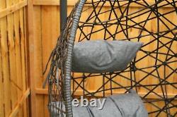 Rattan Swing Patio Garden Weave Hanging Egg Chair withCushion Indoor Outdoor