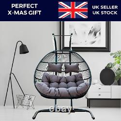 Rattan Swing Weave Hanging Egg Chair withCushion Indoor/Outdoor 2020 Double/Single