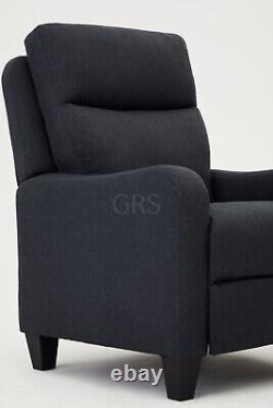 Recliner Armchair Fabric And Tartan Chair High Back Sofa Lounger Armchair