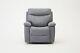Recliner Armchair Grey Pu Faux Leather Chair High Back Sofa Lounger Armchair