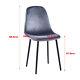 Restaurant Kitchen Seat Side Chair Velvet Pu Leather Cushion Padded Dining Chair