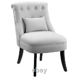 Retro Accent Fabric Chair Grey or Blue