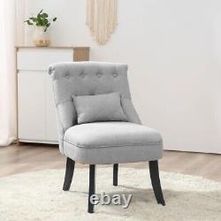 Retro Scrolled Back Accent Chair Grey