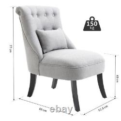 Retro Scrolled Back Accent Chair Grey