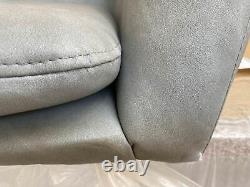 Retro Style Leather Armchair Solid Metal Frame & Matching Cushion RRP£189.99