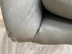 Retro Style Leather Armchair Solid Metal Frame & Matching Cushion RRP£189.99