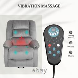 Riser and Recliner Chair with Vibration Massage and Heat for the Elderly