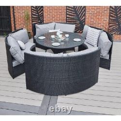 Rosen 8 seater round rattan garden set, No Table as Pictured New R. R. P £1299
