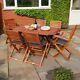 Rowlinson Plumley Garden Dining Table Chairs Outdoor Wood 6 Seater Grey Cushions