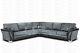 Sale Large Farrow Shannon Sofa 3c3 Range Black & Grey Corner Sofa, Chair