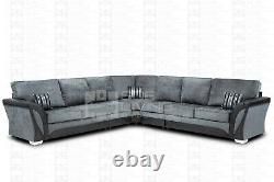 SALE LARGE FARROW SHANNON Sofa 3C3 Range Black & Grey Corner Sofa, Chair